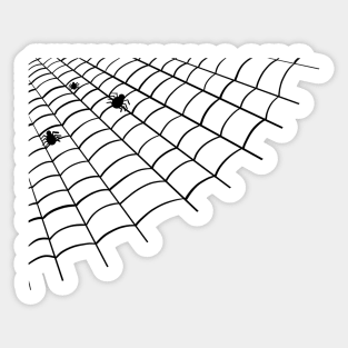 Spiders and web design Sticker
